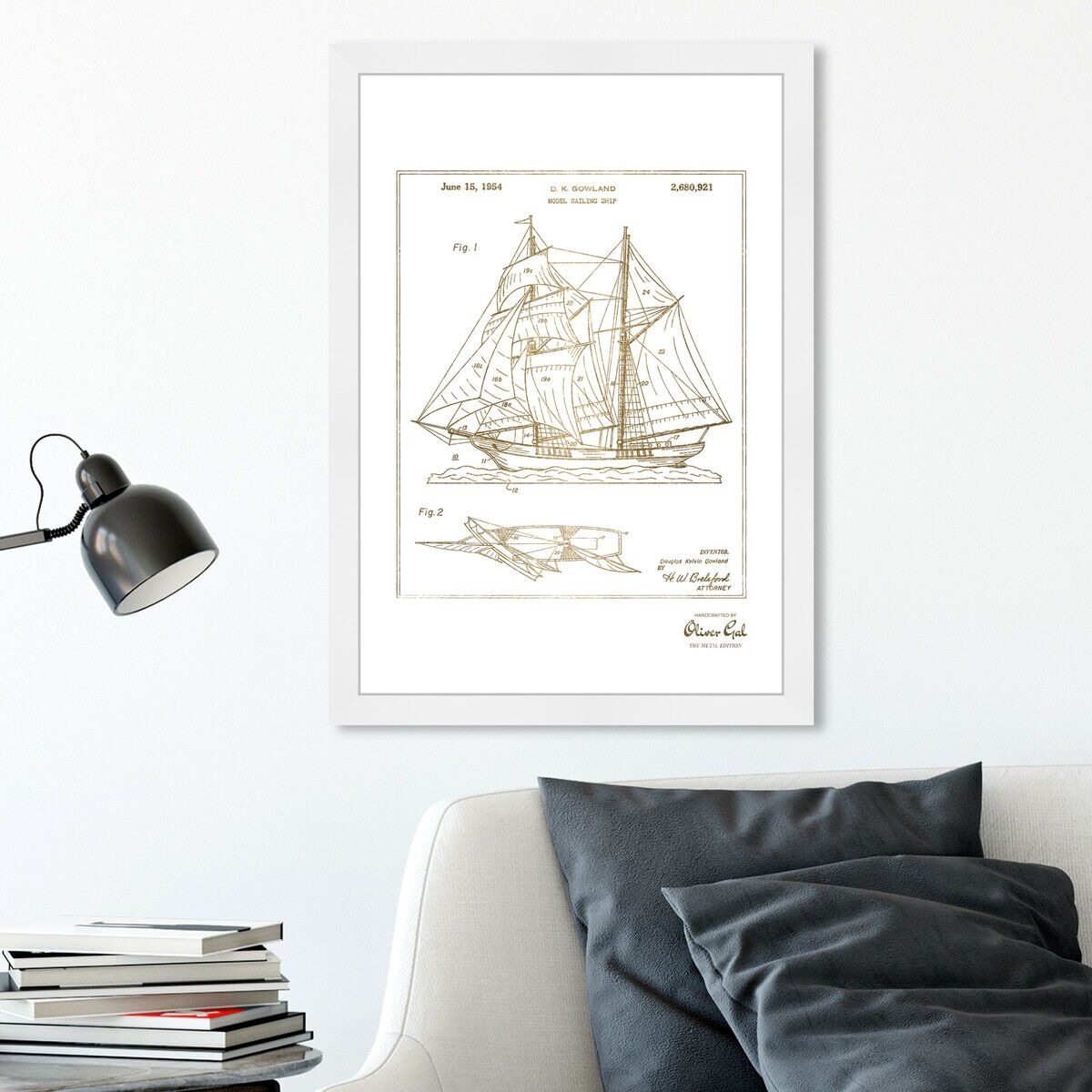 Model Sailing Ship 1954 II Gold