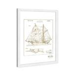 Model Sailing Ship 1954 II Gold