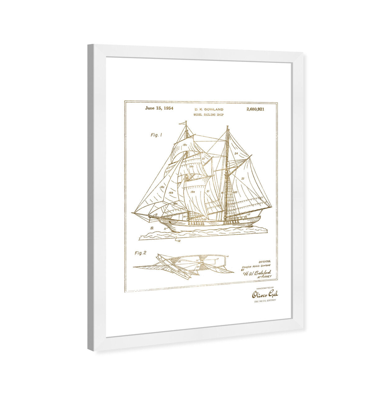 Model Sailing Ship 1954 II Gold
