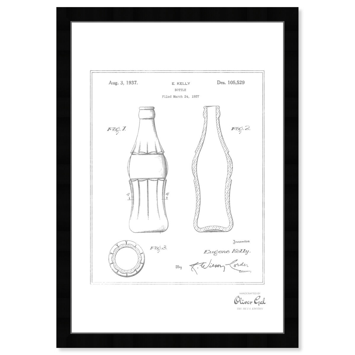 Coca Cola Bottle 1937, Silver Foil