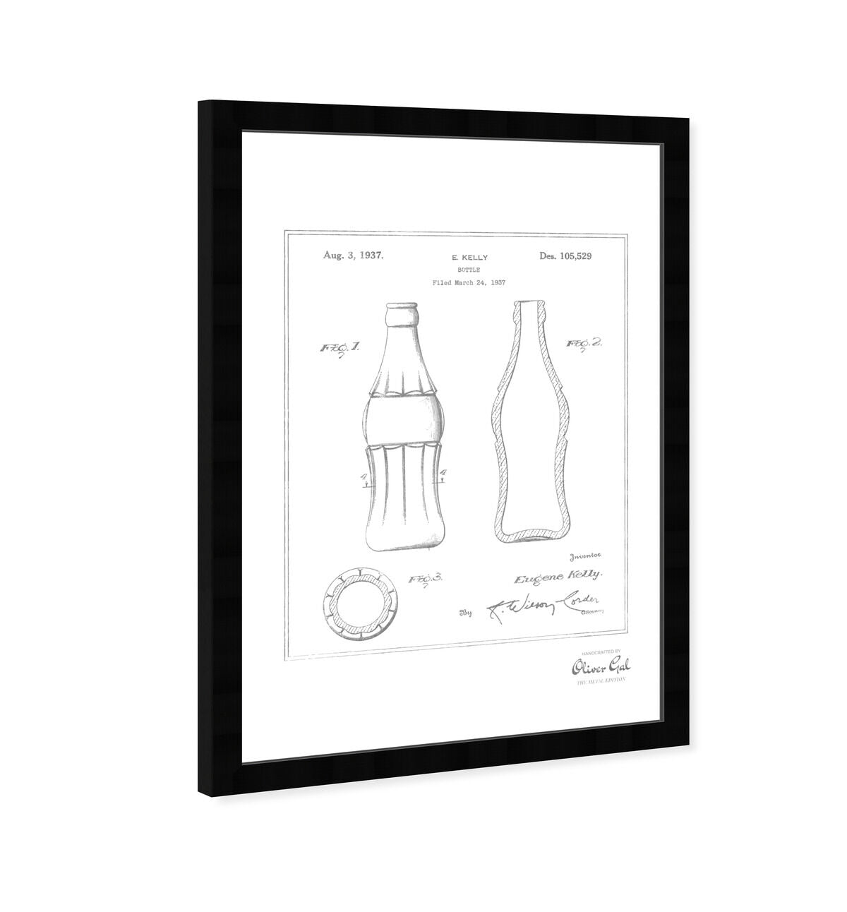 Coca Cola Bottle 1937, Silver Foil