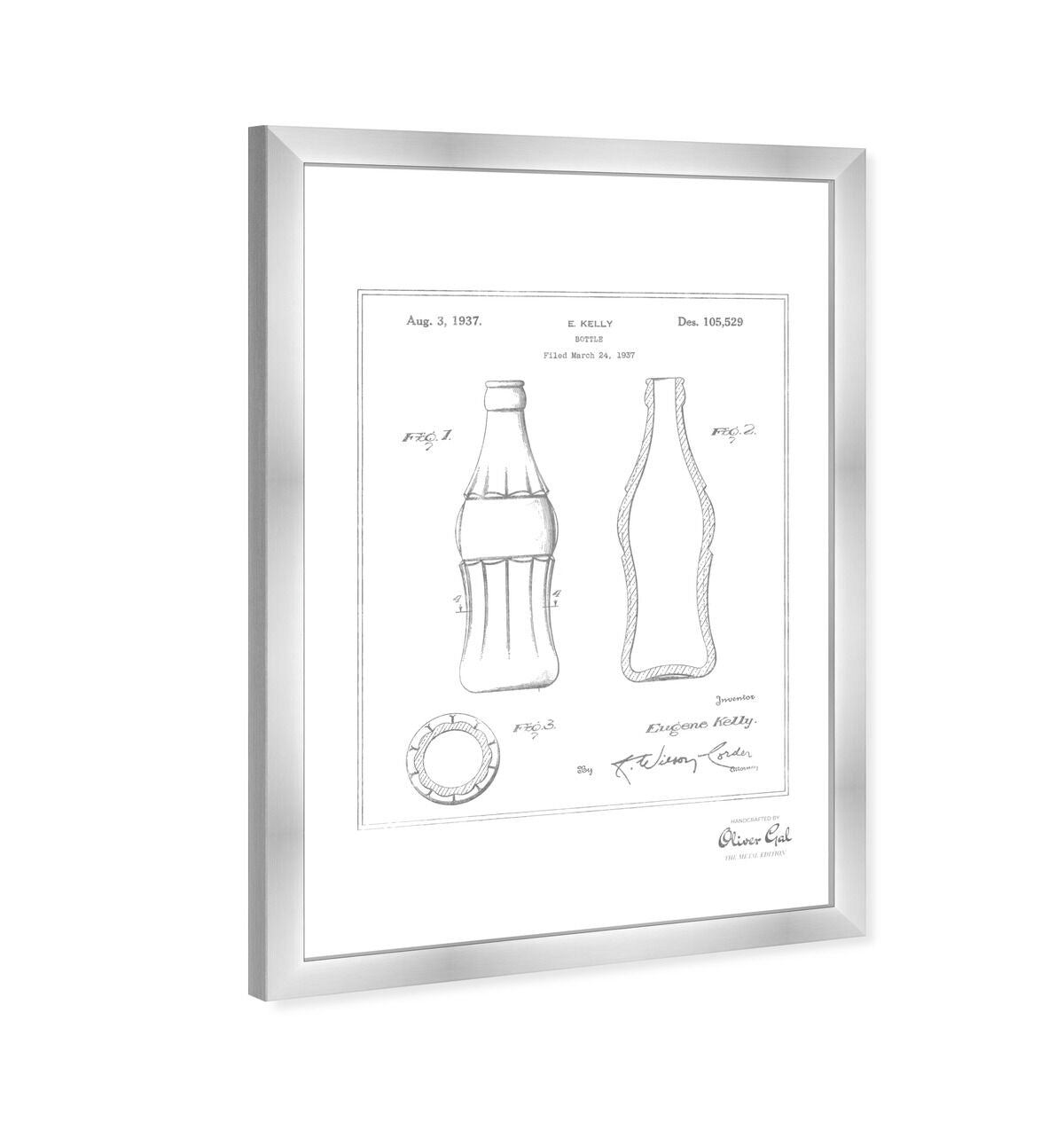 Coca Cola Bottle 1937, Silver Foil