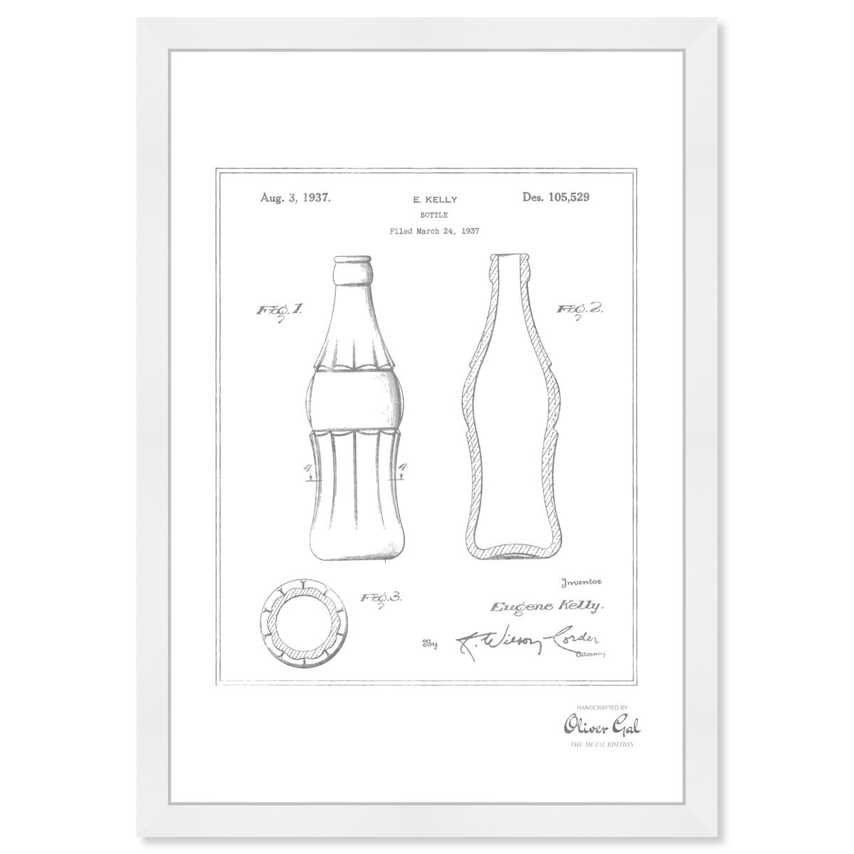 Coca Cola Bottle 1937, Silver Foil