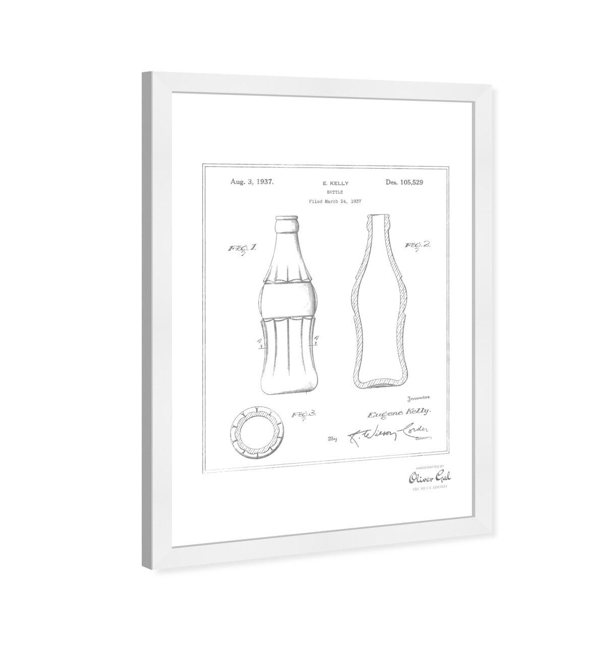 Coca Cola Bottle 1937, Silver Foil