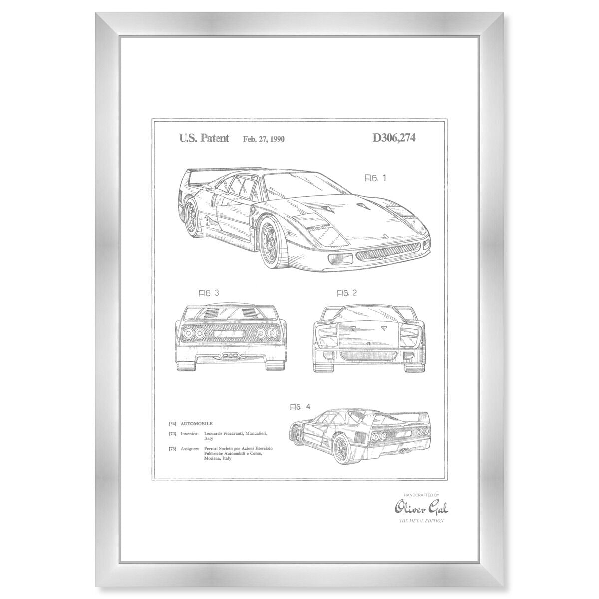 Ferrari F40 1990, Silver Foil