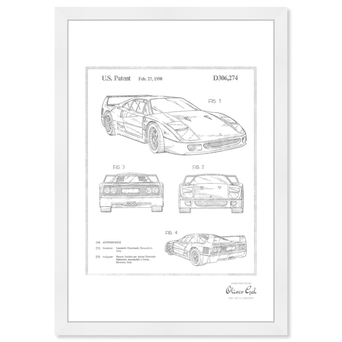 Ferrari F40 1990, Silver Foil