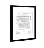 Type Writing Machine 1899, Silver Foil