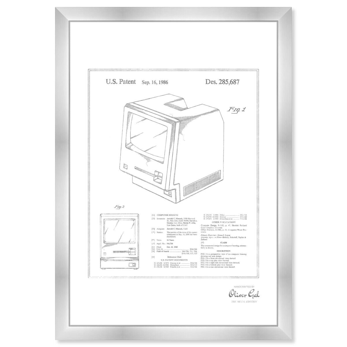 Apple Macintosh 128K 1986, Silver Foil