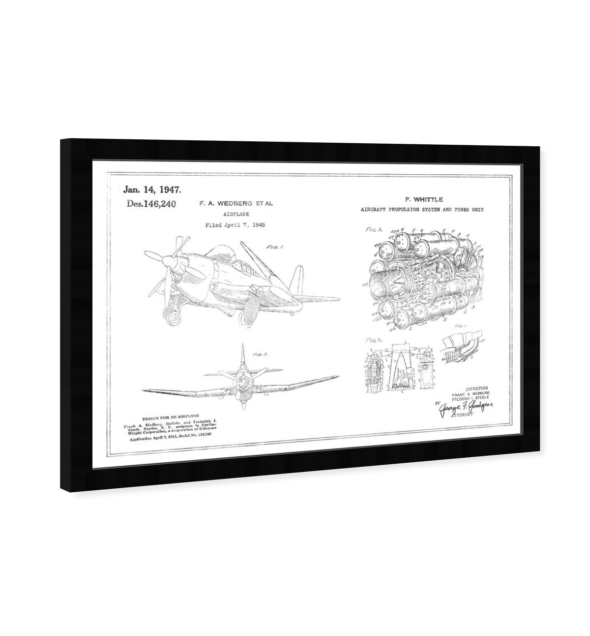 Airplane and Jet Engine 1947, Silver Foil