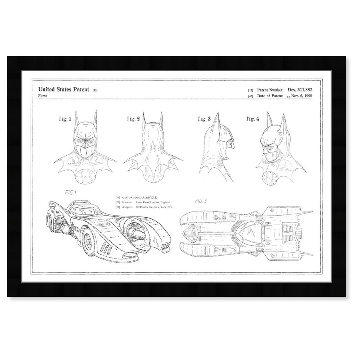 Batmobile and Accessories 19909, Silver Foil