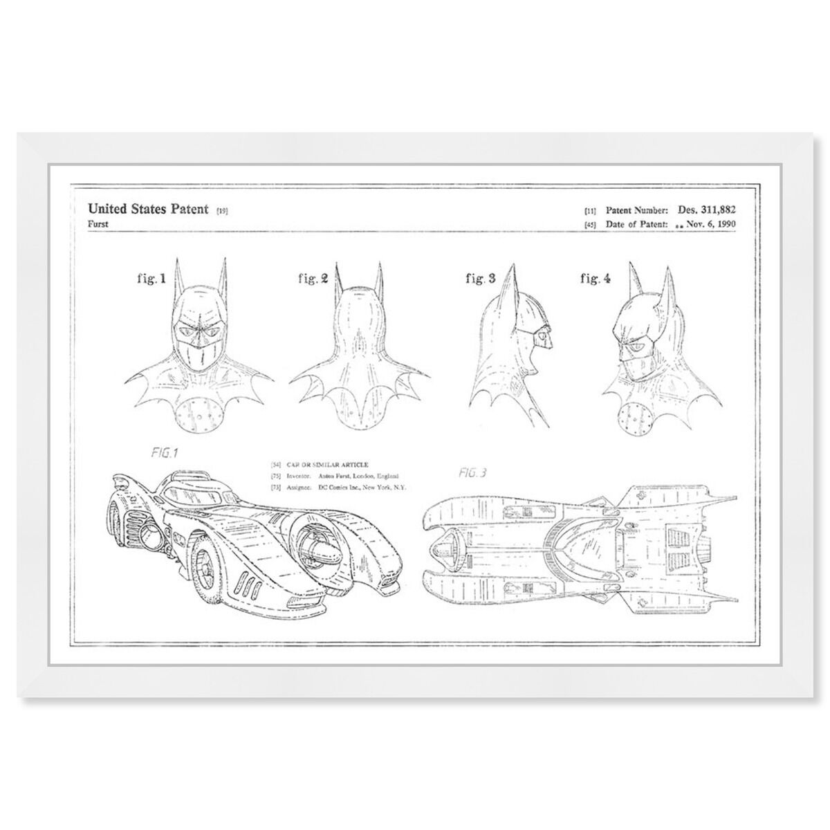 Batmobile and Accessories 19909, Silver Foil
