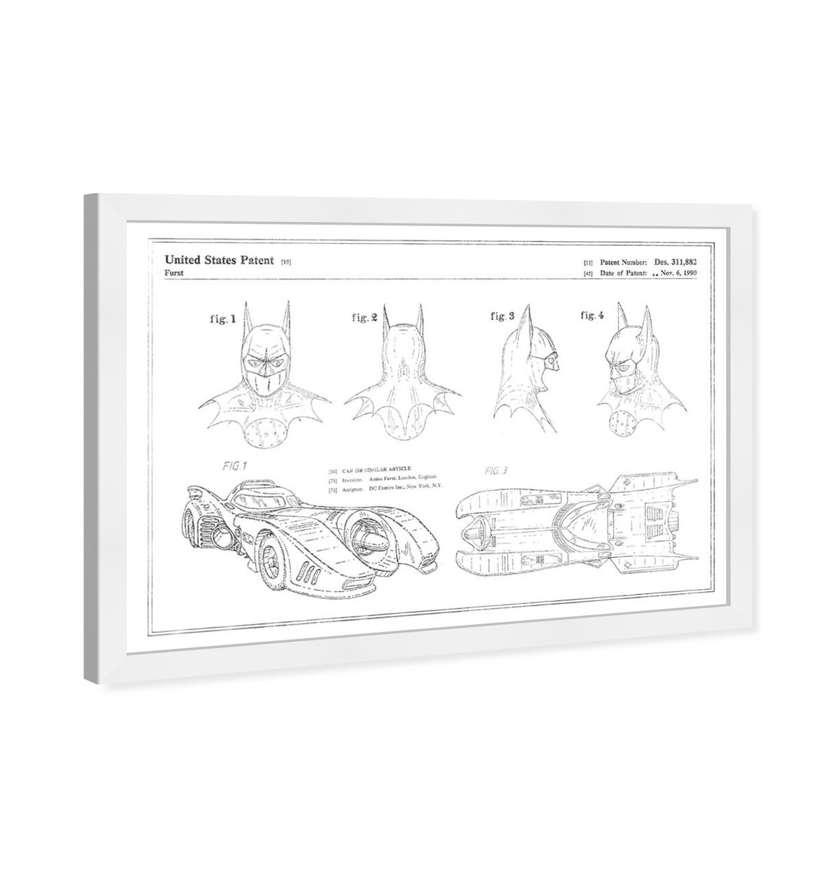 Batmobile and Accessories 19909, Silver Foil