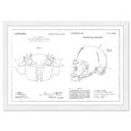 Football Helmet and Apparel, Silver Foil