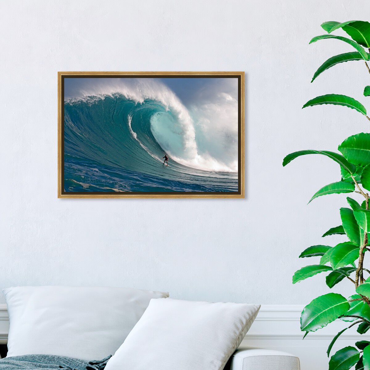 Surfer at Peahi by David Fleetham