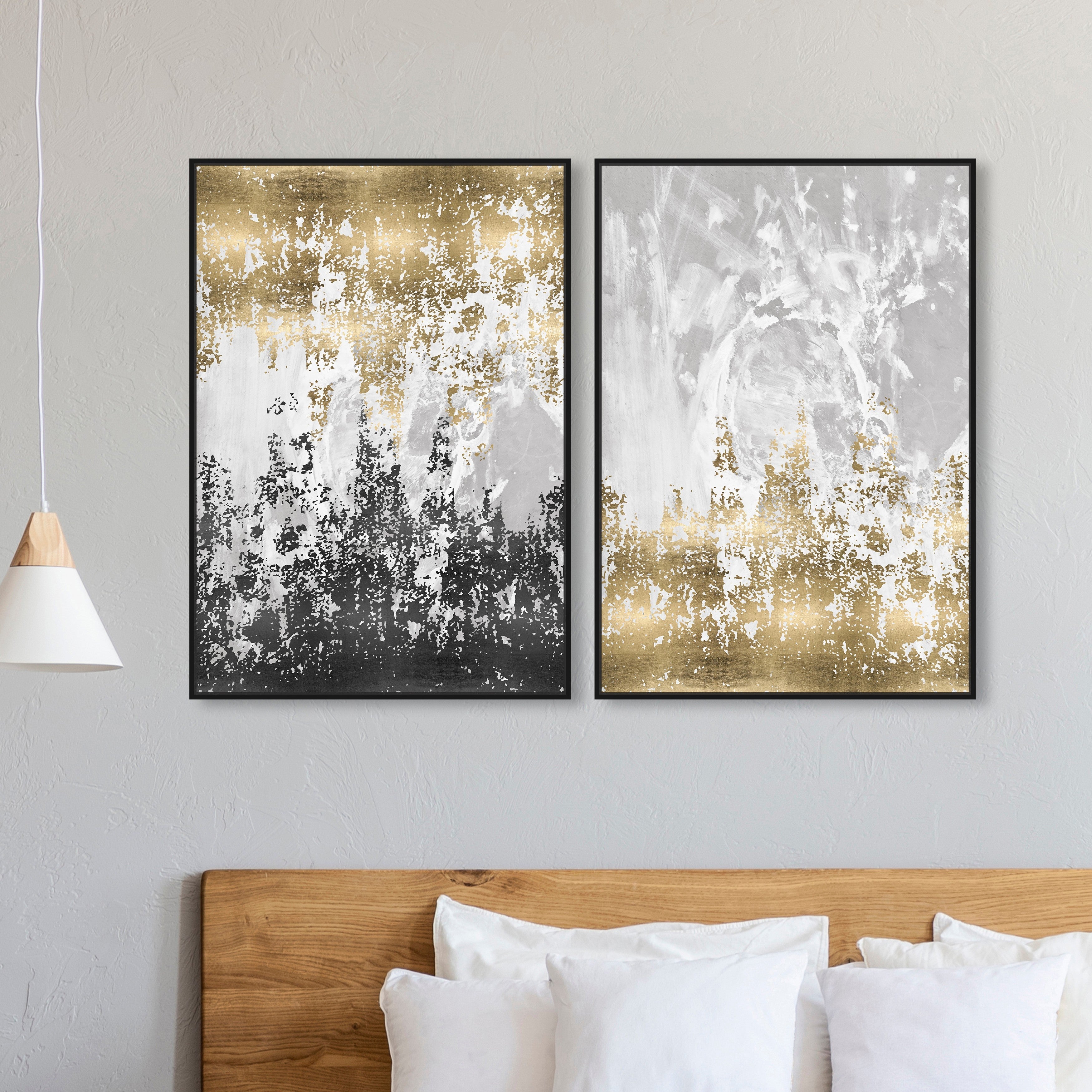 Precious Metals - Set of 2 - with hand-applied Gold Leaf