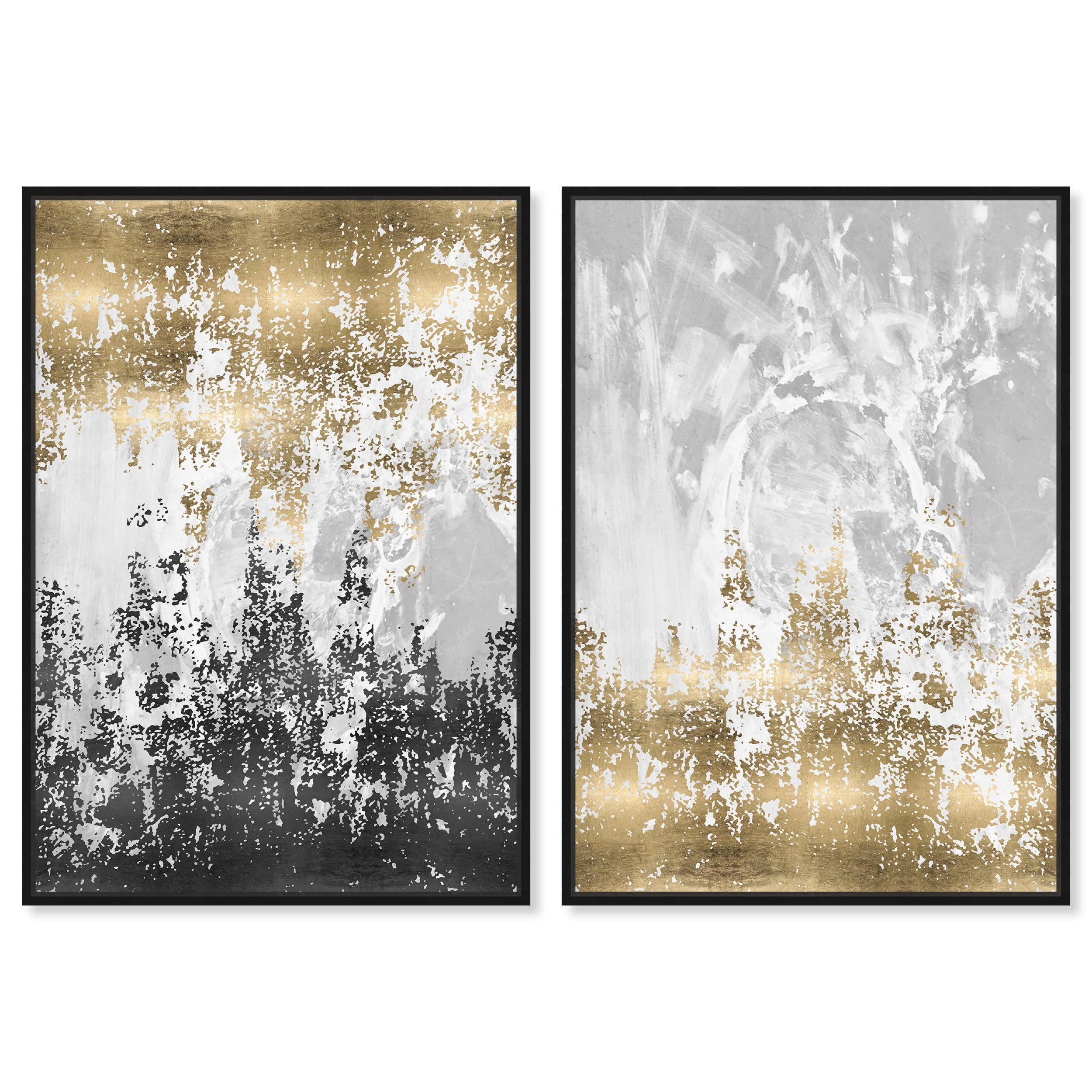 Precious Metals - Set of 2 - with hand-applied Gold Leaf
