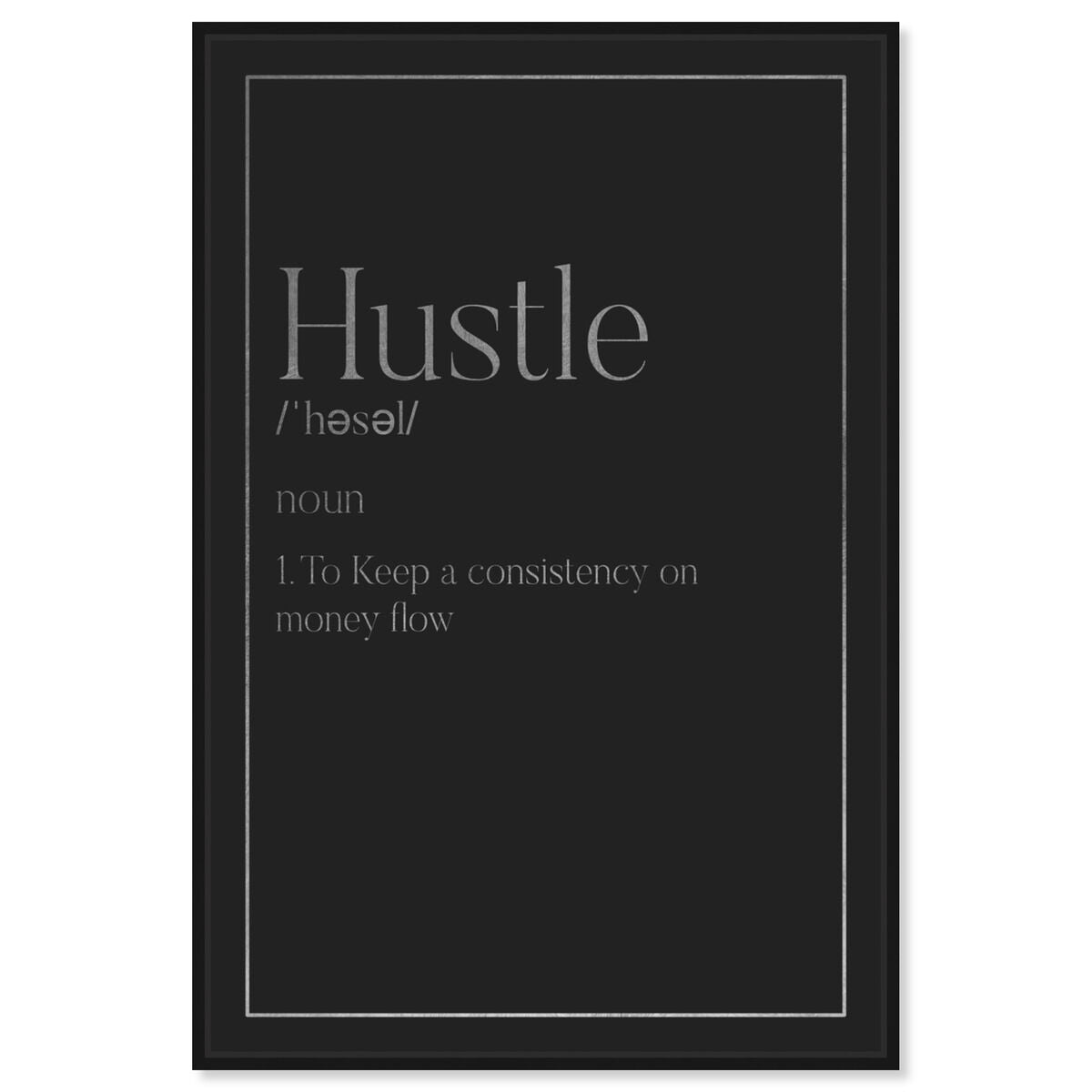 Hustle Typography I SILVER