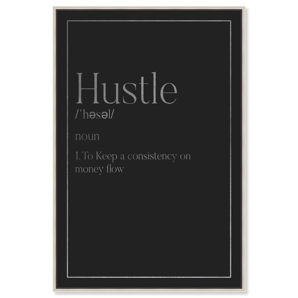 Hustle Typography I SILVER