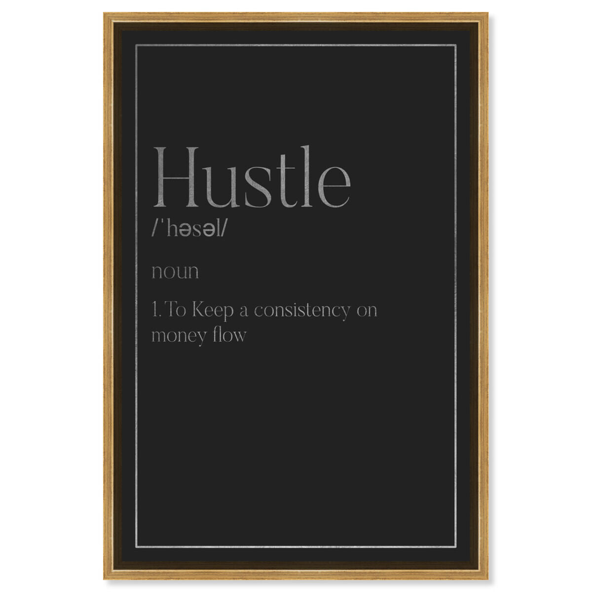Hustle Typography I SILVER