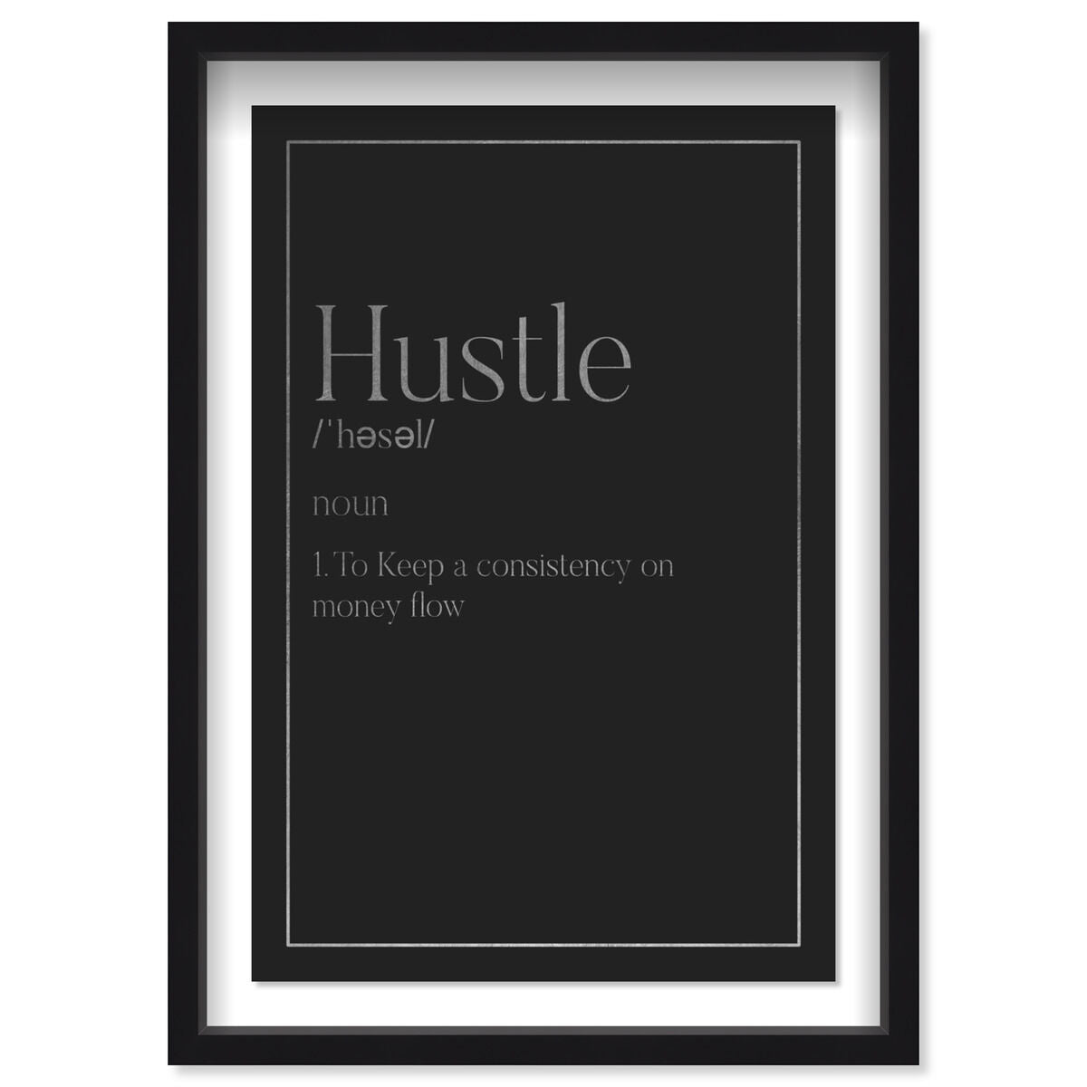 Hustle Typography I SILVER