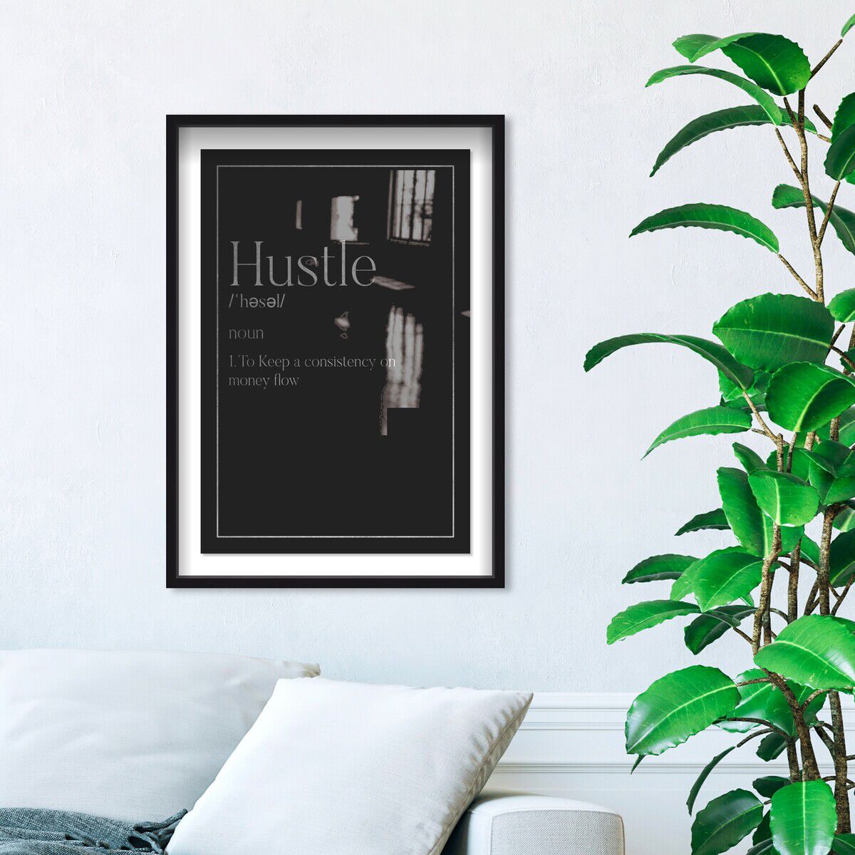 Hustle Typography I SILVER