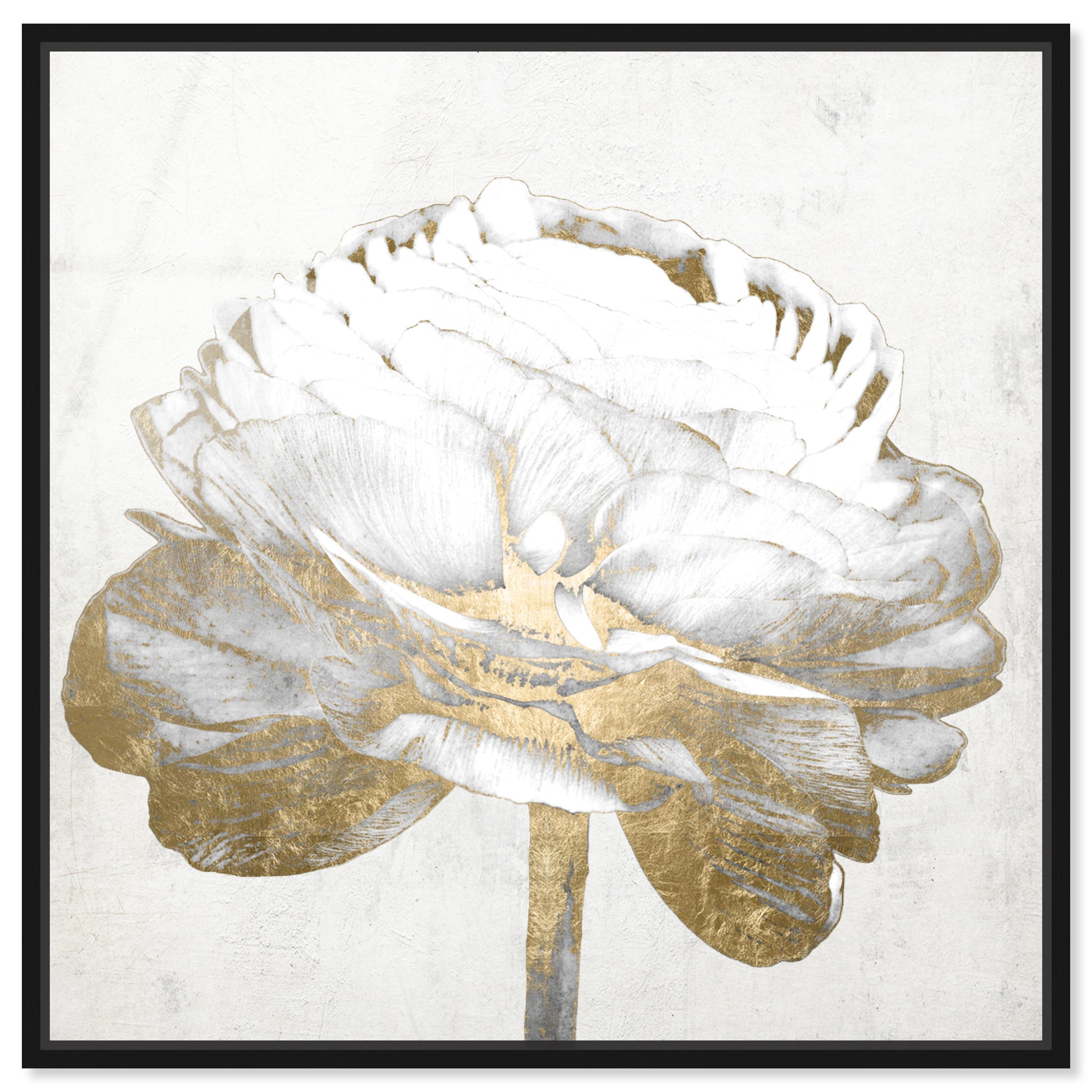 Gold and Light Floral II White