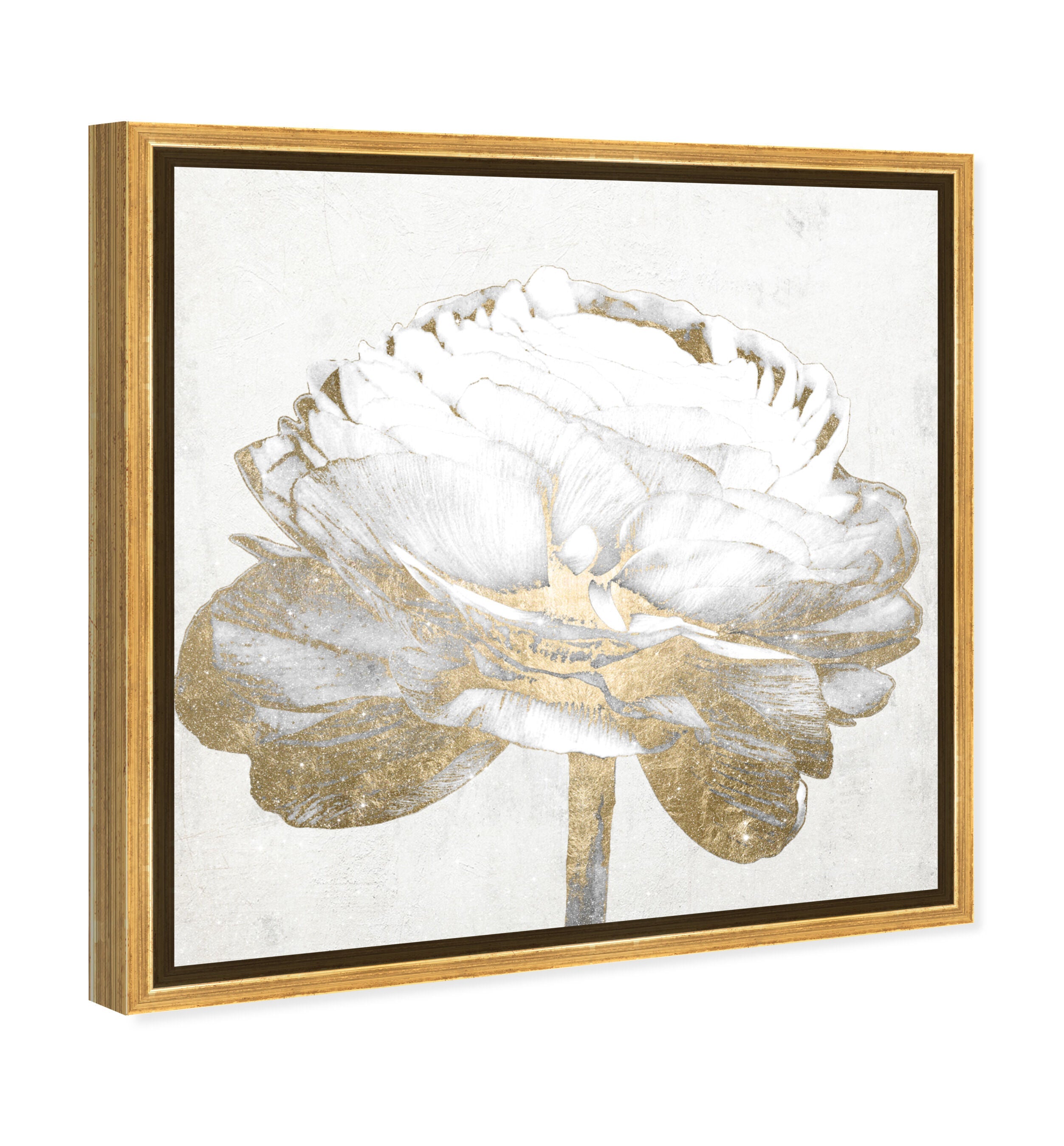 Gold and Light Floral II White: Diamond Dust™ Secondary image