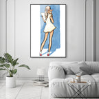 White Dress Best Friend Blue