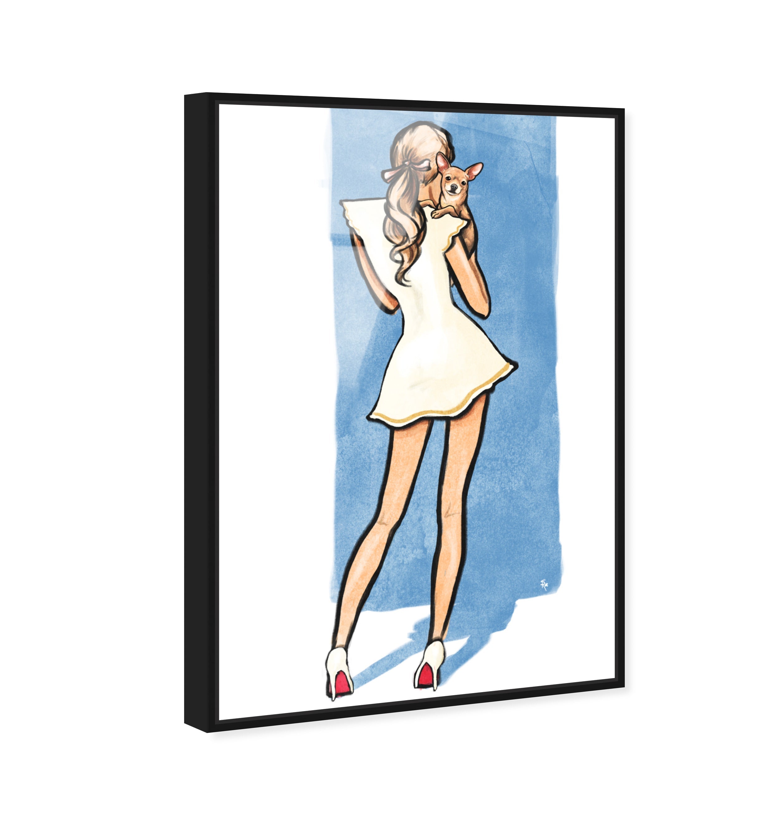 White Dress Best Friend Blue