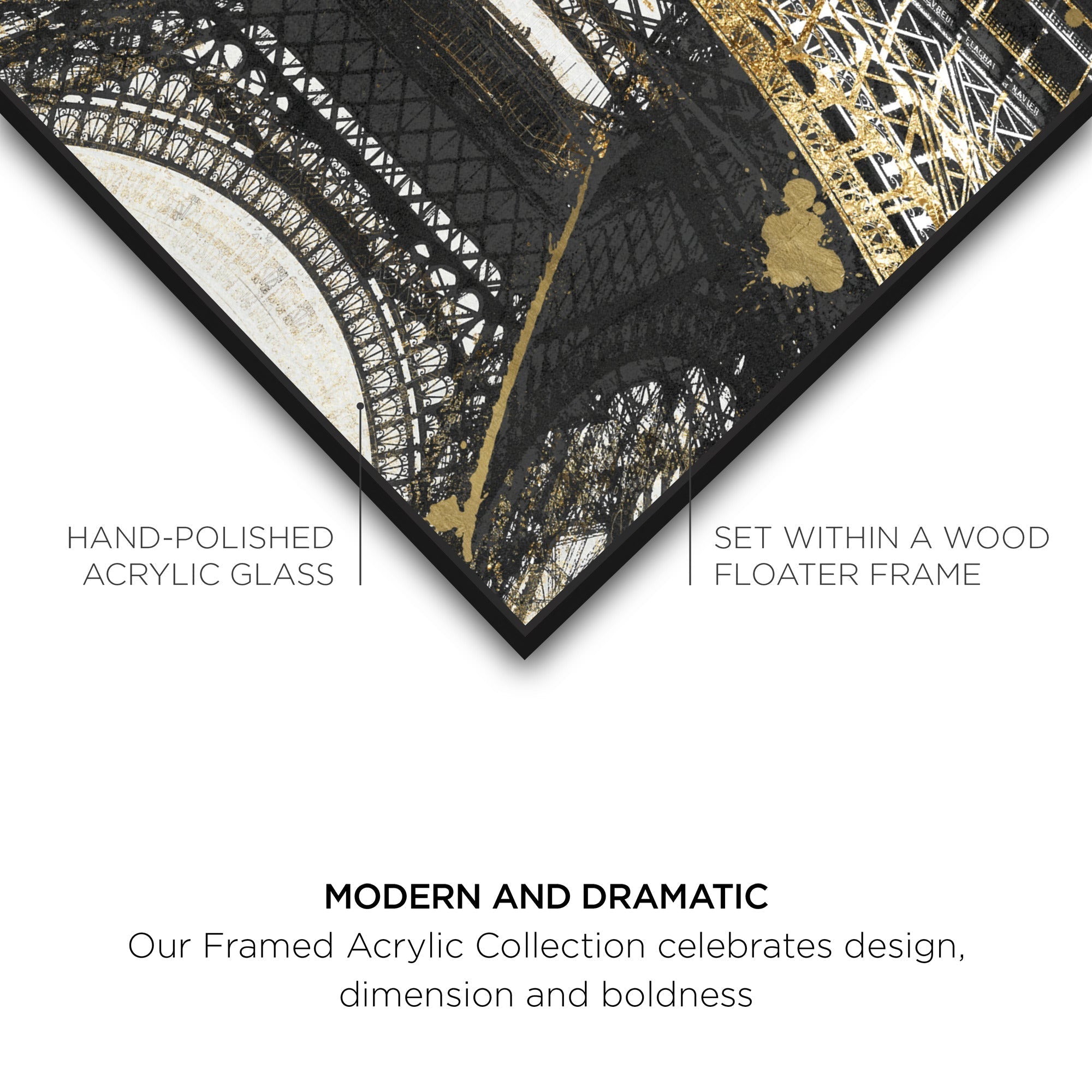 Eiffel Tower Gold Marbles