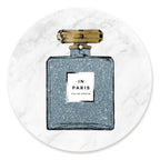 Paris Blue Perfume Marble Circle