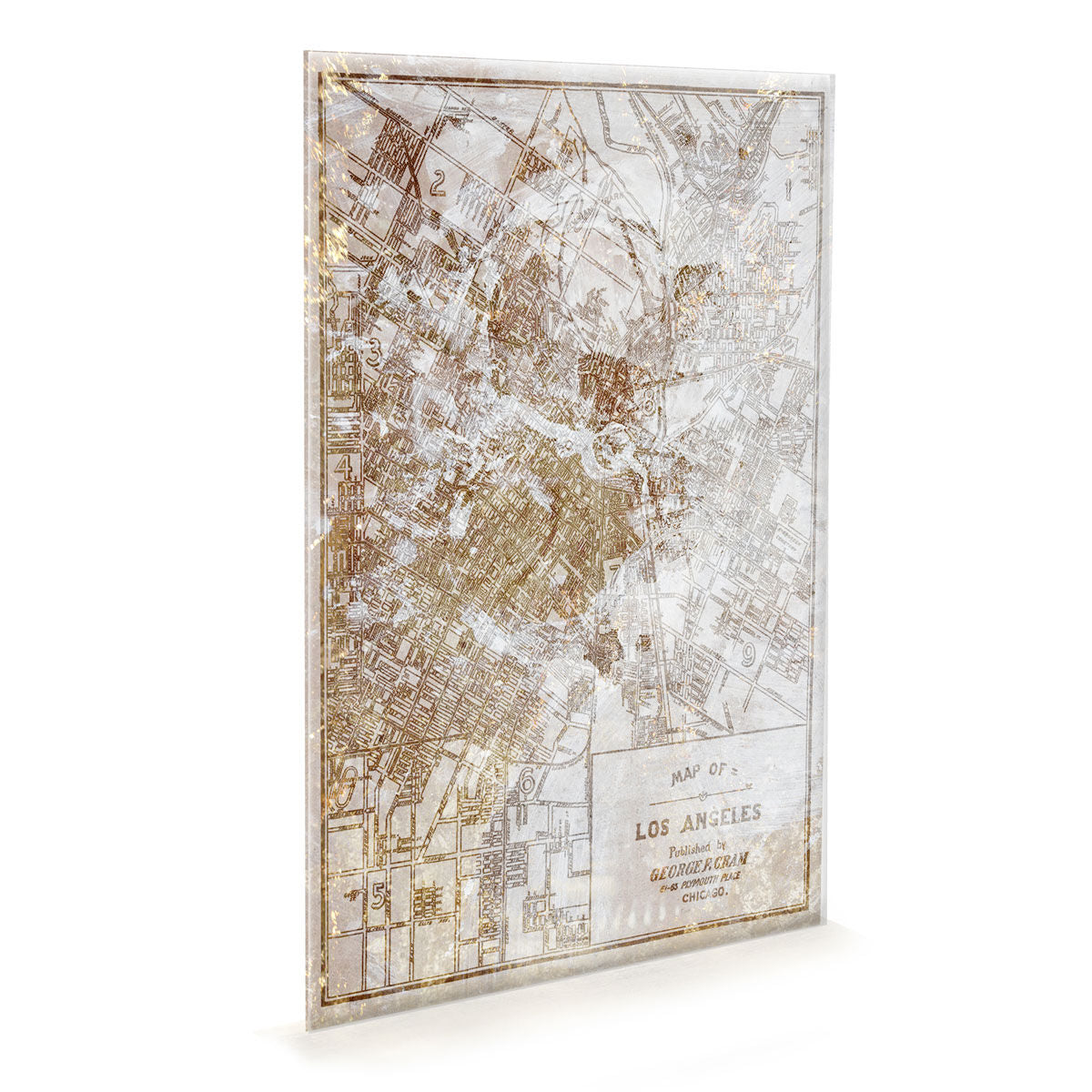 Dusty Gold Los Angeles Map