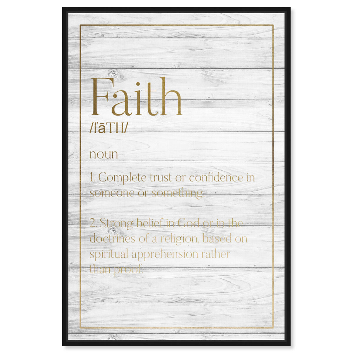 Faith Typography Wood