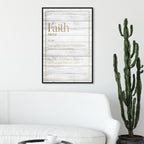 Faith Typography Wood