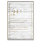 Faith Typography Wood