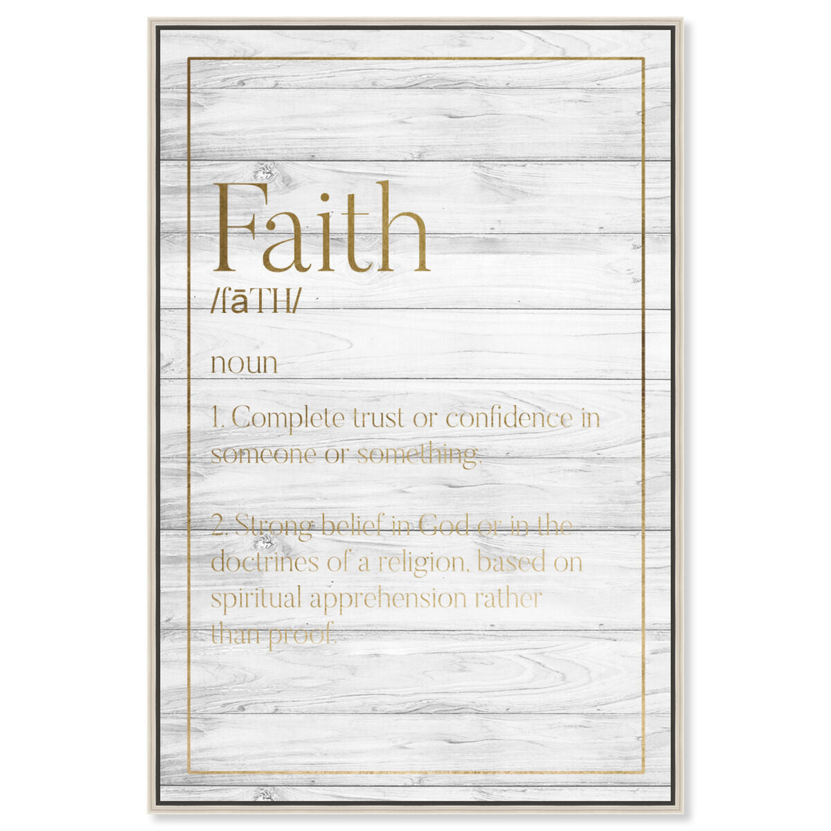 Faith Typography Wood