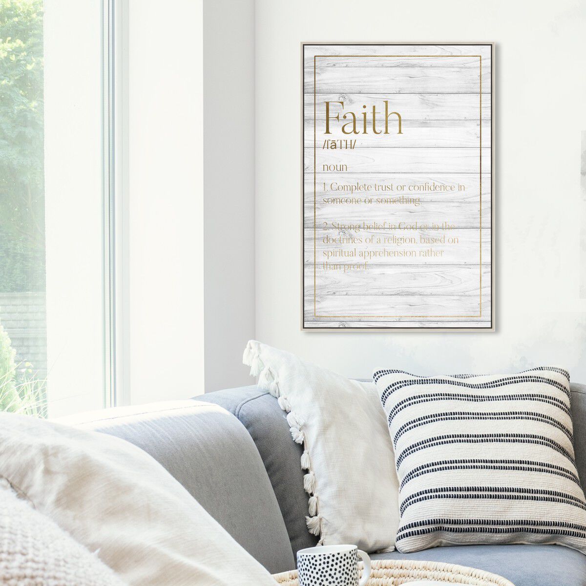 Faith Typography Wood