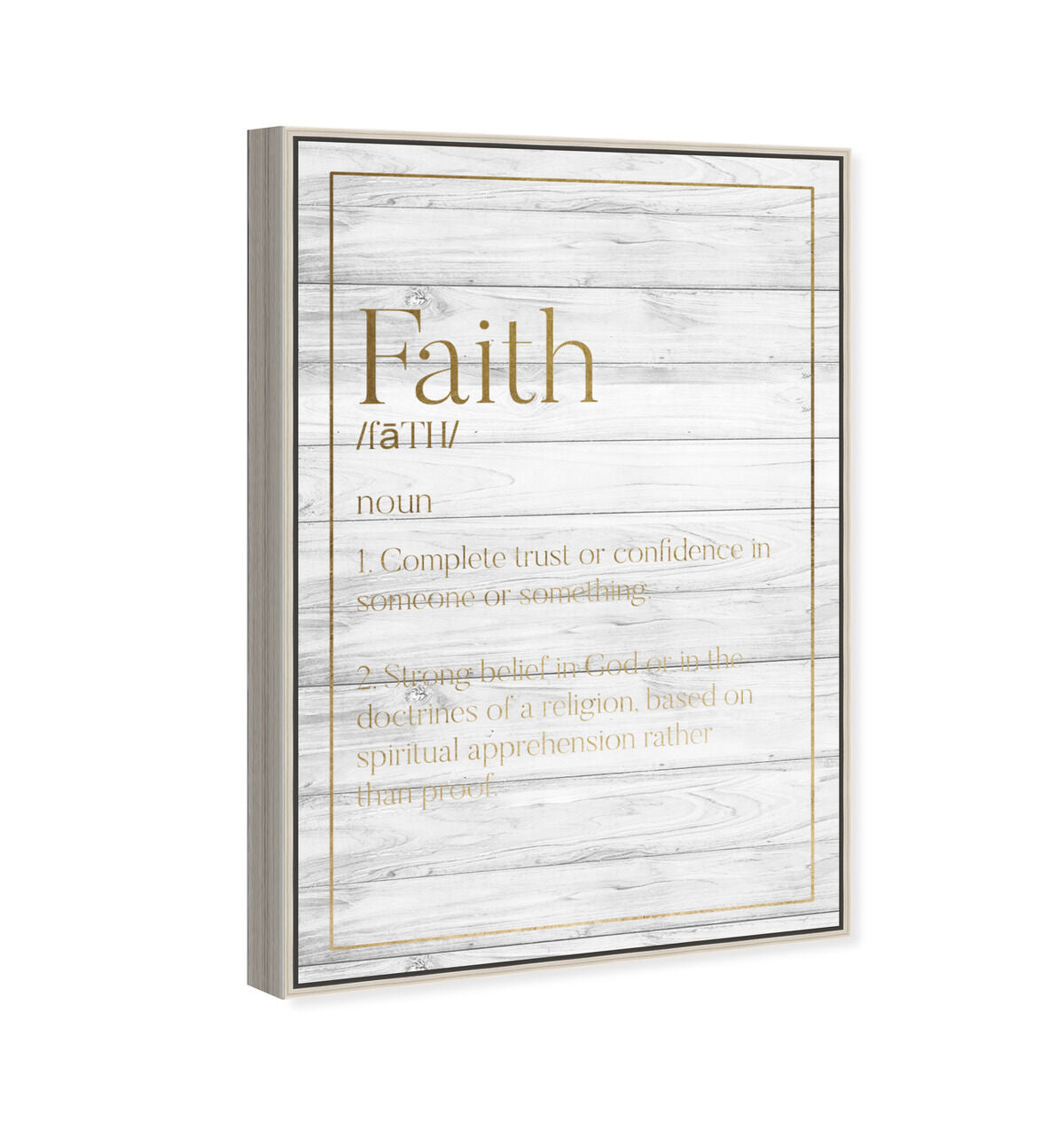 Faith Typography Wood