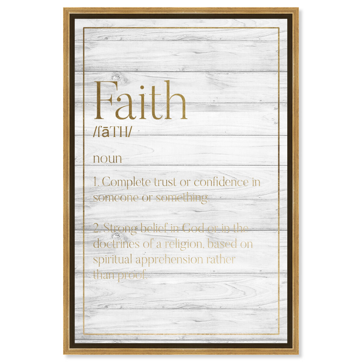 Faith Typography Wood