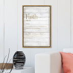Faith Typography Wood