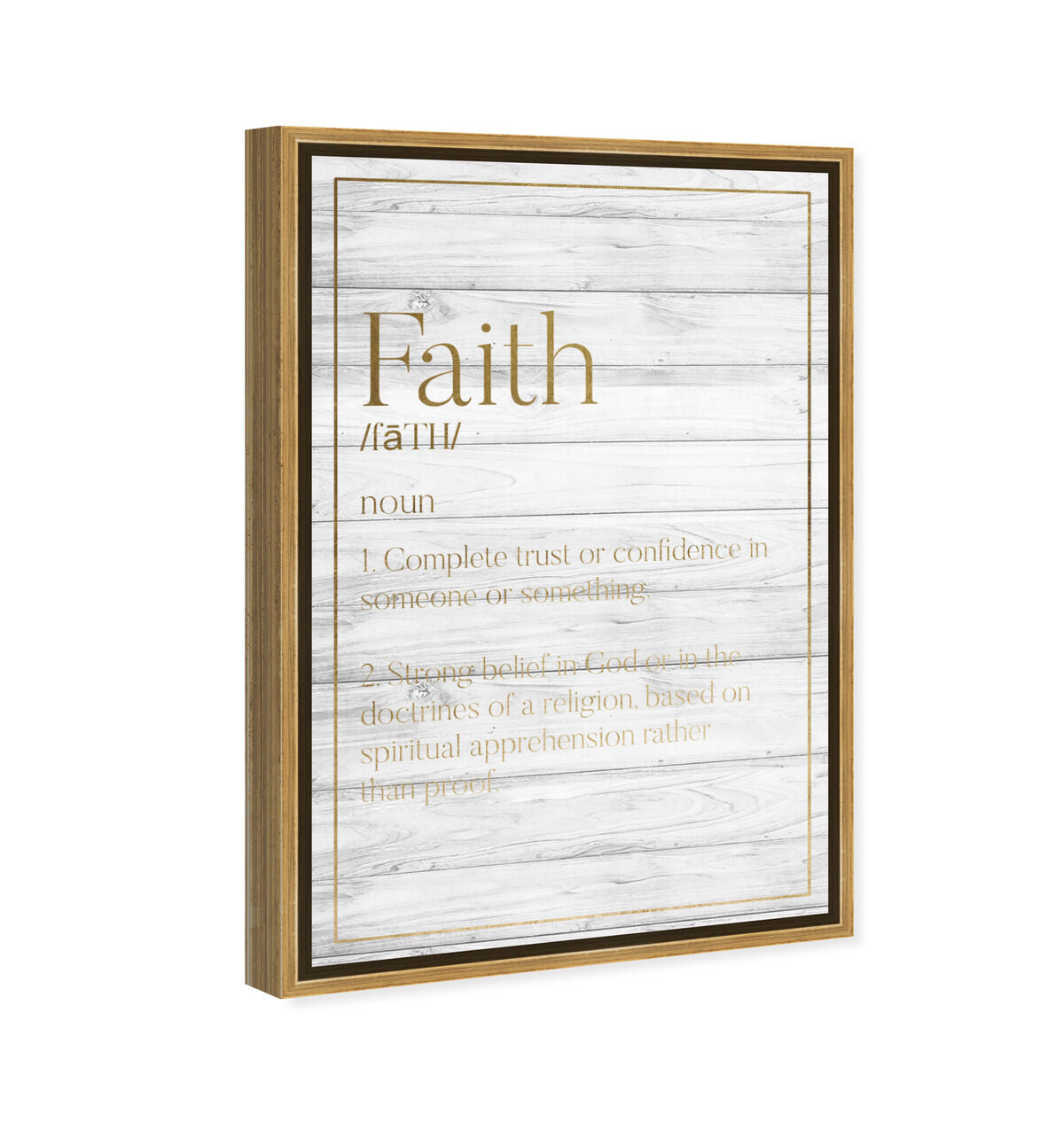Faith Typography Wood