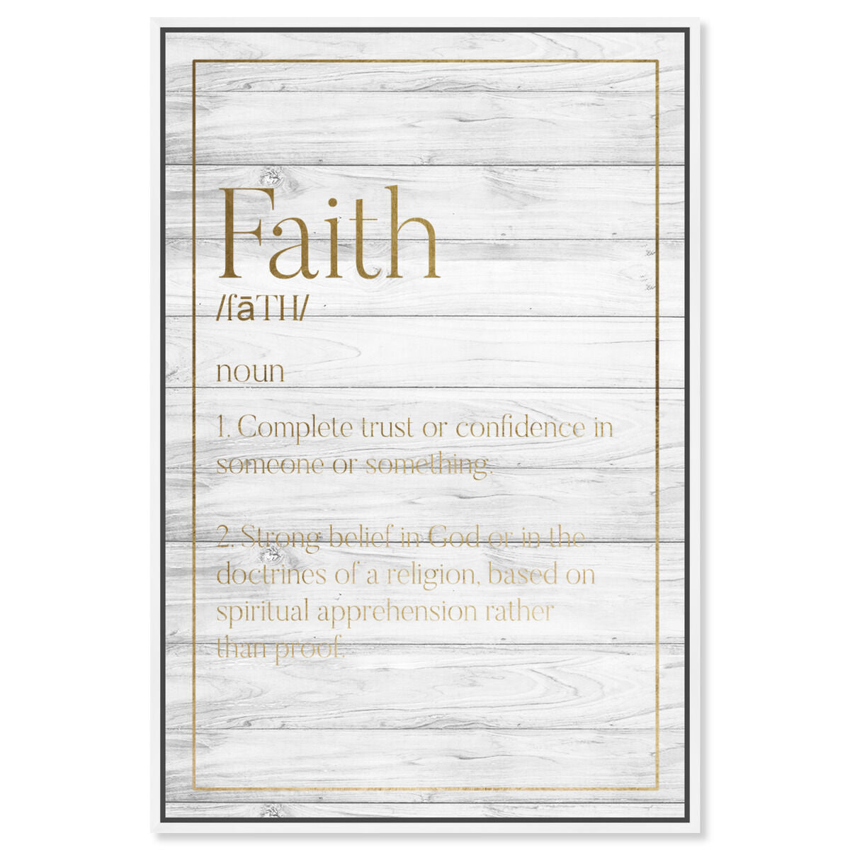 Faith Typography Wood