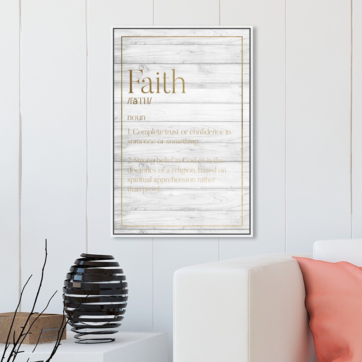 Faith Typography Wood