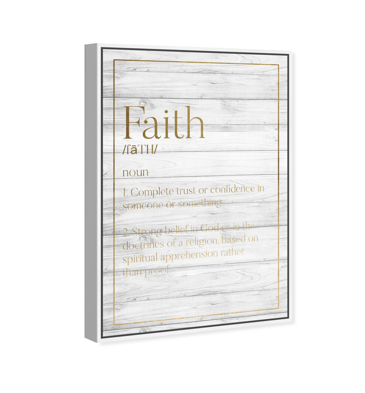 Faith Typography Wood