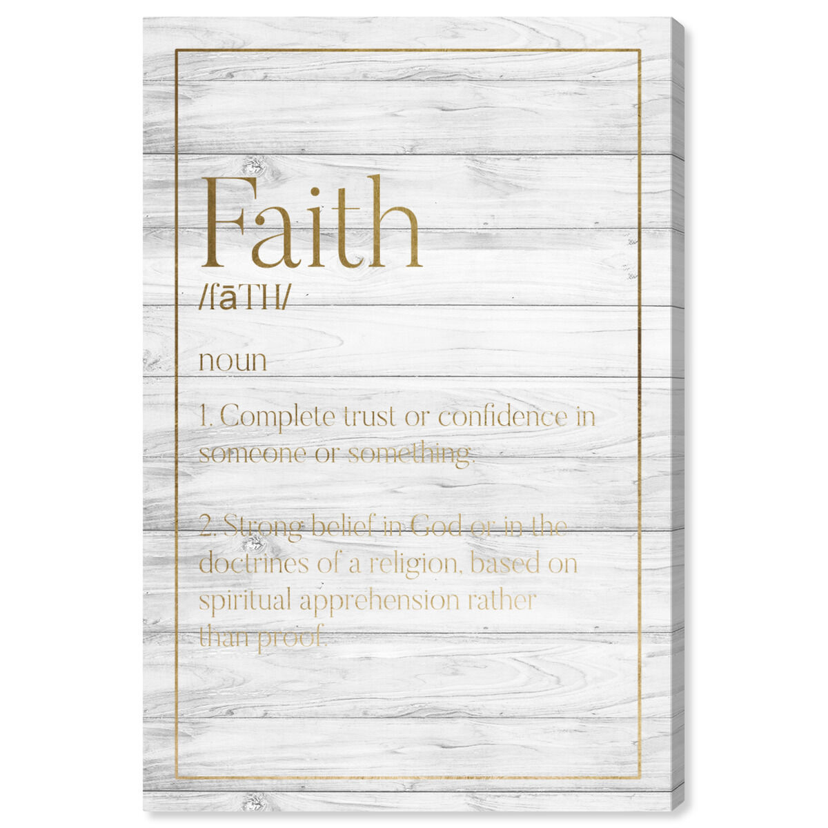 Faith Typography Wood