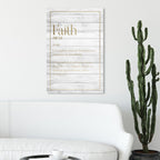 Faith Typography Wood