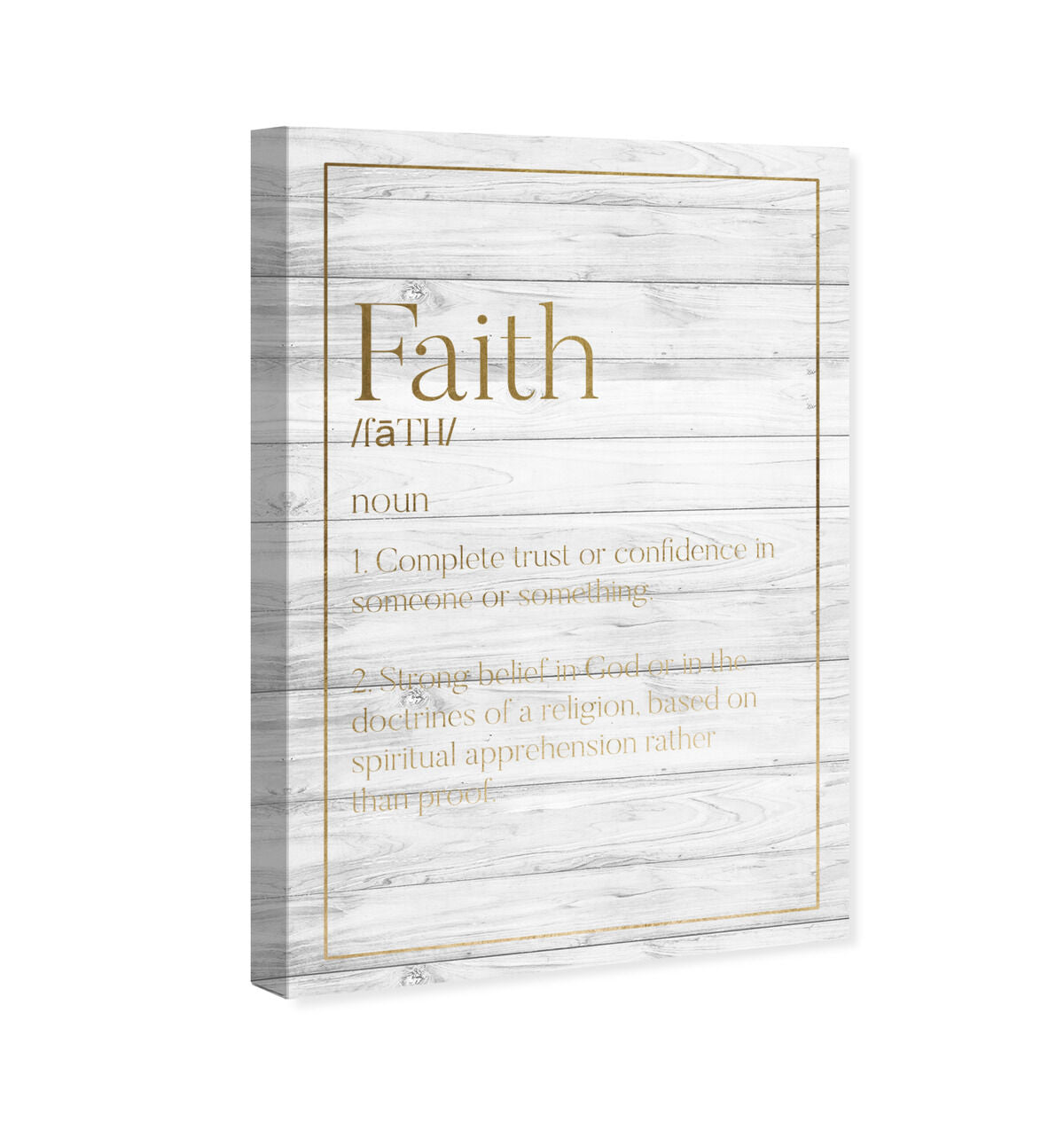 Faith Typography Wood