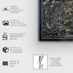 Navy Gold Paris Map - Acrylic panel