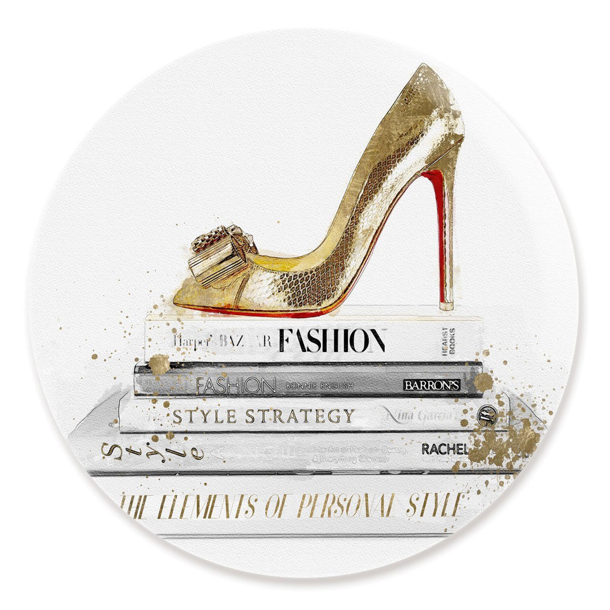 Gold Shoe and Red Fashion Round Main image