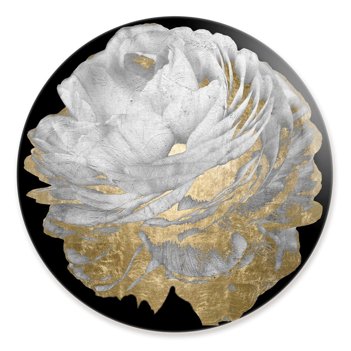 Gold and Light Floral Round